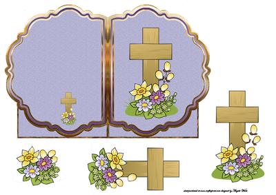 Easter Cross Cut and Fold Card and Decoupage - CUP401370_8 | Craftsuprint