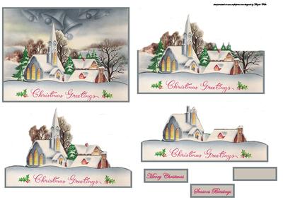 Vintage Christmas Scene Easy Cut Decoupage - CUP446846_8 | Craftsuprint
