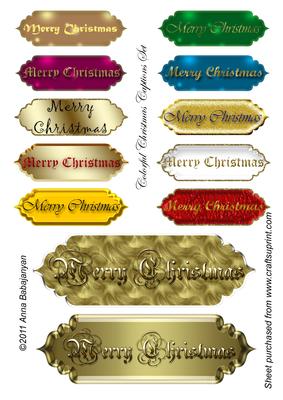 Colorful Christmas Captions Set - CUP231545_96 | Craftsuprint