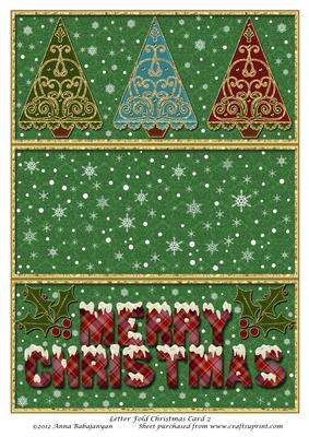 Letter Fold Christmas Card 2 - CUP320820_96 | Craftsuprint