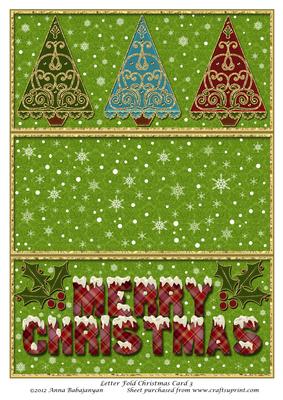 Letter Fold Christmas Card 3 - CUP320821_96 | Craftsuprint