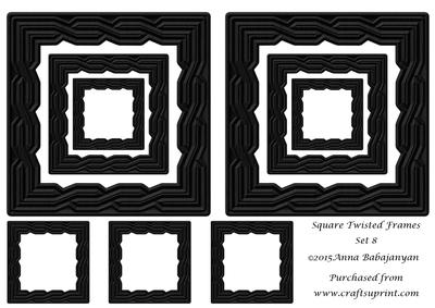 Square Twisted Frames Set 8 - CUP606828_96 | Craftsuprint