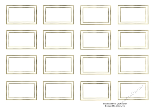 Blank Rectangle Frame Gold Tags - CUP1004309_1763 | Craftsuprint