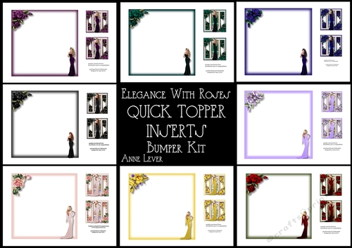 Elegance With Roses QUICK TOPPER INSERTS Bumper Kit - CUP1030166_1763 ...