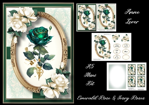 Emerald Rose & Ivory Roses - CUP1206304_1763 | Craftsuprint