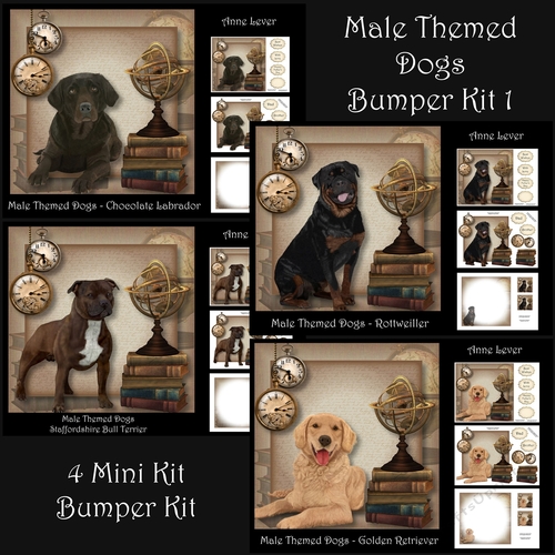 Male Themed Dogs Bumper Kit 1 CUP881153_1763 Craftsuprint
