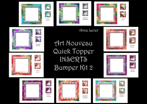 Art Nouveau Bright & Butterflies Quick Topper INSERTS Bumper Kit 2 ...