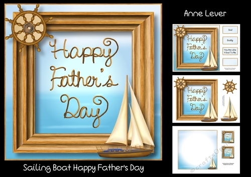 Sailing Boat Happy Fathers Day - CUP964514_1763 | Craftsuprint