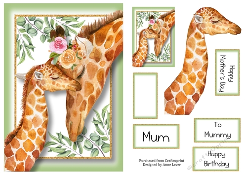 Mummy & Me - Giraffes A5 - CUP970722_1763 | Craftsuprint