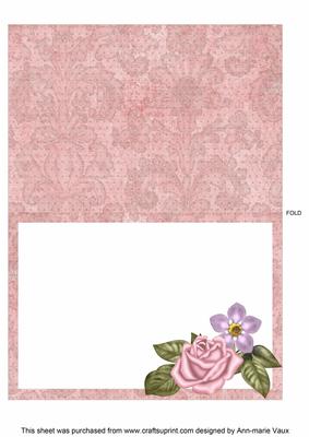 Pink Rose Fancy Square Kit Matching Folded Insert - CUP496984_10 ...