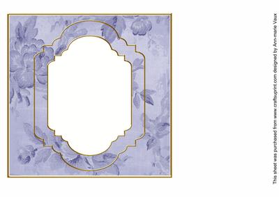 Blue Rose Fancy 7in Square Insert Panel Sheet - CUP594642_10 | Craftsuprint