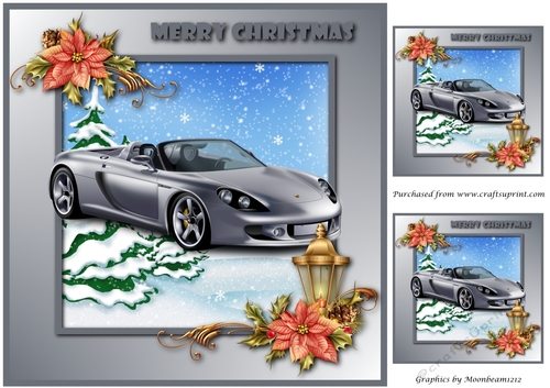 Christmas Sports Car Topper - CUP1130062_1051 | Craftsuprint
