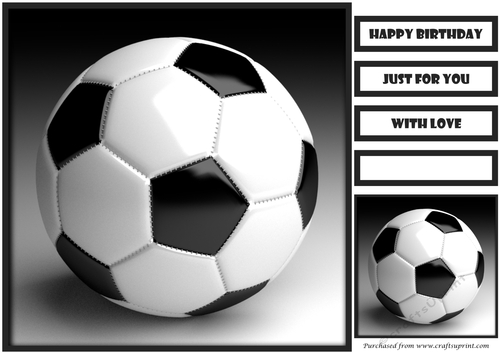 Soccer Ball Quick Card - CUP1165552_1051 | Craftsuprint