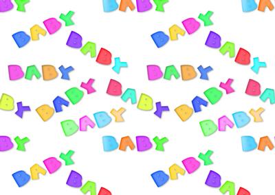 Baby Words Backing Paper 1 - CUP541006_1051 | Craftsuprint