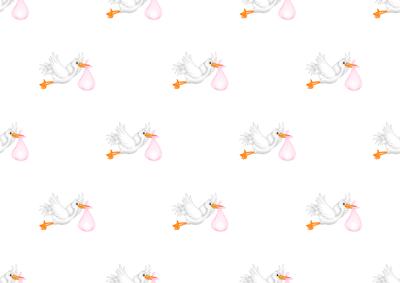 Baby Girl Stork Backing Paper - CUP542757_1051 | Craftsuprint