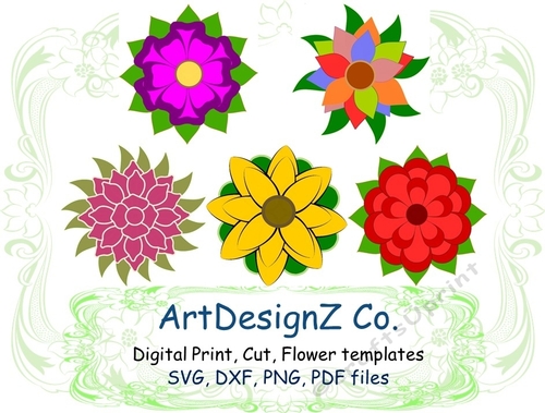 Paper flower templates, felting, model making, paper quilling, party ...