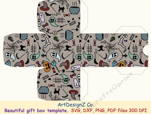 Beautiful gift box template. Vector and raster files. Svg, clipart ...