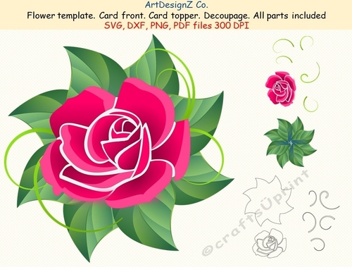 Download 3d Paper Flower Template Cup1102206 92733 Craftsuprint