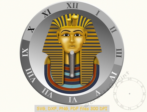 Egypt clock face. Vector and raster files - CUP1102841_92733 | Craftsuprint