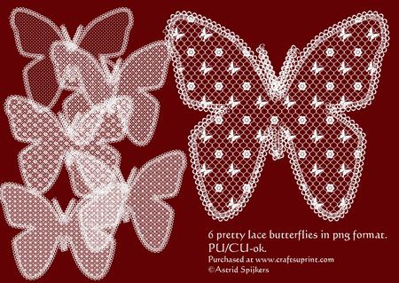 Lace Butterflies 1 - CUP75966_156 | Craftsuprint