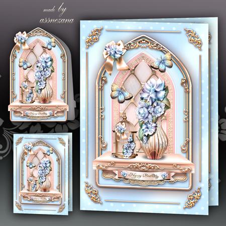 Blue Windows Card Kit - CUP663166_1641 | Craftsuprint