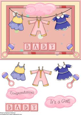 Washing Day Baby Girl - CUP302418_478 | Craftsuprint