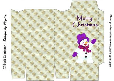 Snowman Pinch Bag - CUP259659_1164 | Craftsuprint