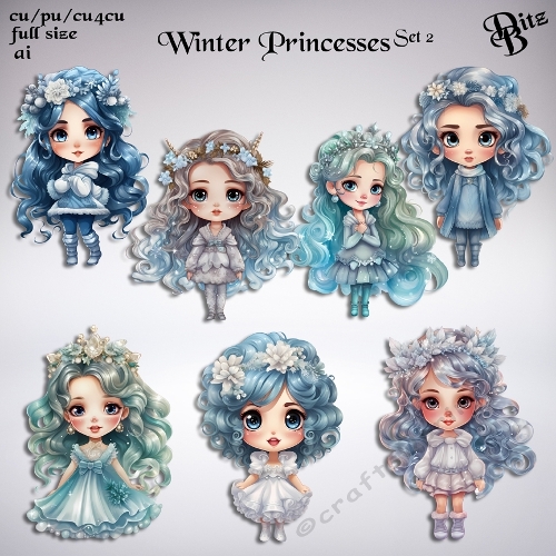 Winter Princess Set 2 - CUP1374189_135210 | Craftsuprint