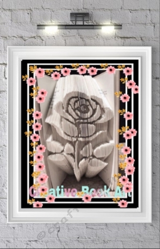 BEAUTIFUL SINGLE ROSE BOOK FOLDING PATTERN - CUP997971_83061 | Craftsuprint