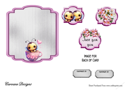 Matching insert sheet for the design sheet - Birthday Bee, - CUP1193608 ...