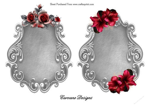 Red and Silver - 2 A5 toppers - CUP891631_21555 | Craftsuprint