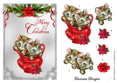 Decoupage with christmas cards