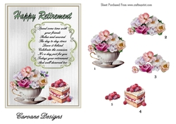 cup1281162_21555 - Retirement 3 - 7x5 inch card front with decoupage