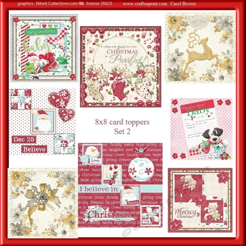 8=8x8 Christmas card toppers set 2 CUP1000016_118 Craftsuprint