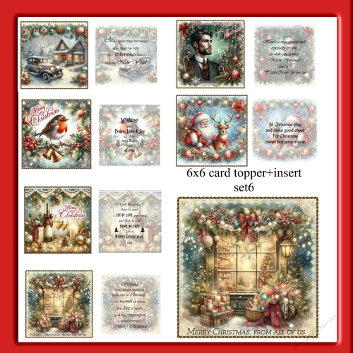 6x6 -6 Christmas sheets of card topper + insert set 6 - CUP1348540_118 ...