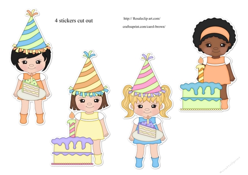 cut outs birthday girls - CUP773841_118 | Craftsuprint