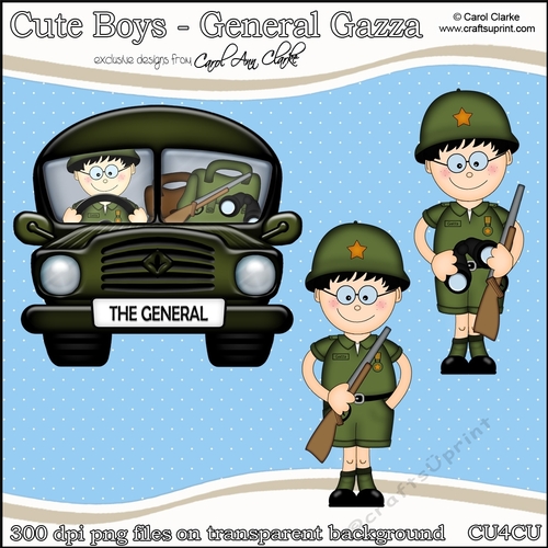 Cute Army Boys - CU4CU Digital Clip Art Set - CUP1212774_359 | Craftsuprint