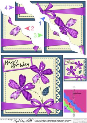 Birthday Flowers N Lace Wavy Corner Side Stacker - CUP228331_359 ...