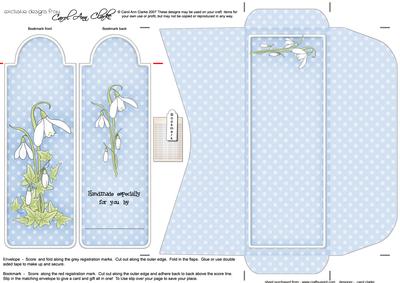 Snowdrops Bookmark Card N Envelope - CUP289426_359 | Craftsuprint