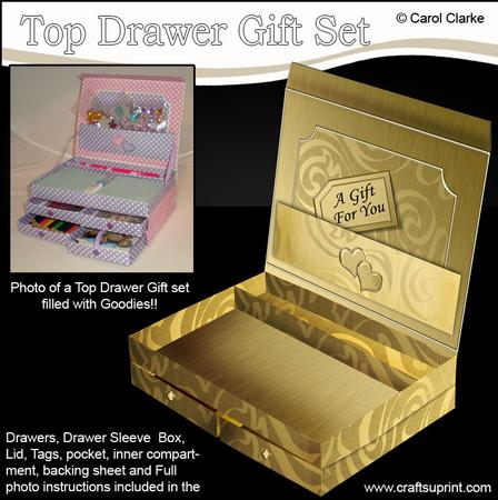 3D Metallic Swirls Top Drawer Gift Set Kit - CUP389564_359 | Craftsuprint