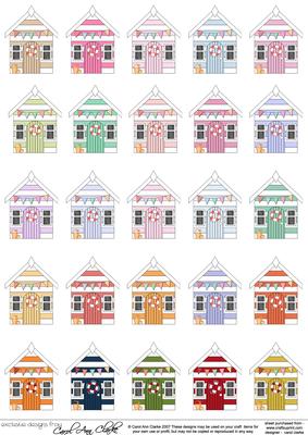 Little Beach Huts Decoupage Designs - CUP534873_359 | Craftsuprint