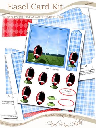 Rugby Easel Card Kit with 3D Decoupage - CUP64567_359 | Craftsuprint