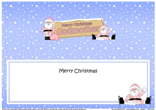 Hunts England Biglietto di Natale per sorella e famiglia – To A