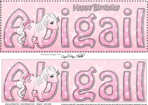 Large DL Happy Birthday ABIGAIL 3D decoupage - CUP858228_359 | Craftsuprint