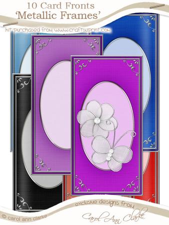 Dl 'silver Metallic Frame' Card Fronts Kit - CUP89304_359 | Craftsuprint