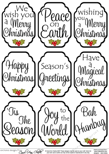 3D Christmas Greetings Sentiment Sheet - CUP895580_359 | Craftsuprint