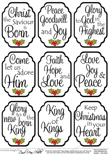 3D Christmas Greetings Sentiment Sheet - CUP895584_359 | Craftsuprint