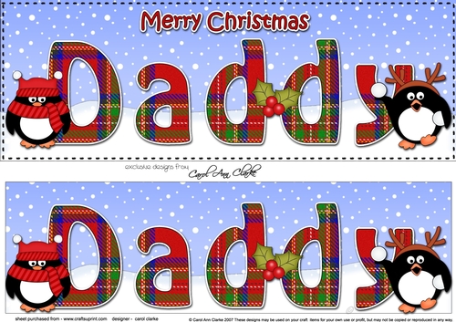 Large DL Merry Christmas DADDY 3D decoupage - CUP902056_359 | Craftsuprint