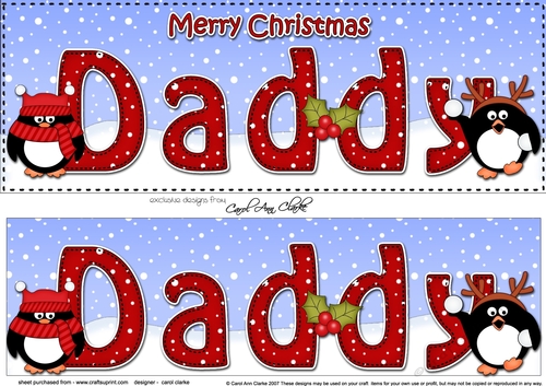 Large DL Merry Christmas DADDY 3D decoupage - CUP911133_359 | Craftsuprint