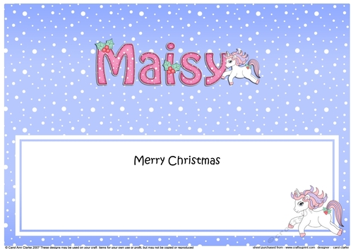 Large DL Merry Christmas MAISY insert - CUP920780_359 | Craftsuprint